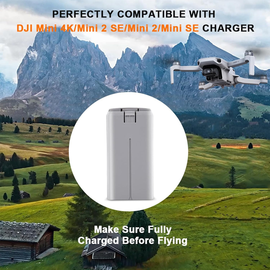 Intelligent Flight Battery Compatible with DJI Mini 4K, Mini 2,MiniSE,Mini2 SE Upgraded Drone Battery Replacement Parts 2400mah Up to 31 Minutes of Flying Time