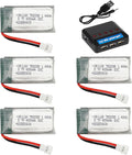 3.7V 400mAh Lipo Battery with Molex Plug for RC Planes Mini Drone Quadcopter Aircraft Models Battery with 5-in-1 Charger (5PCS)
