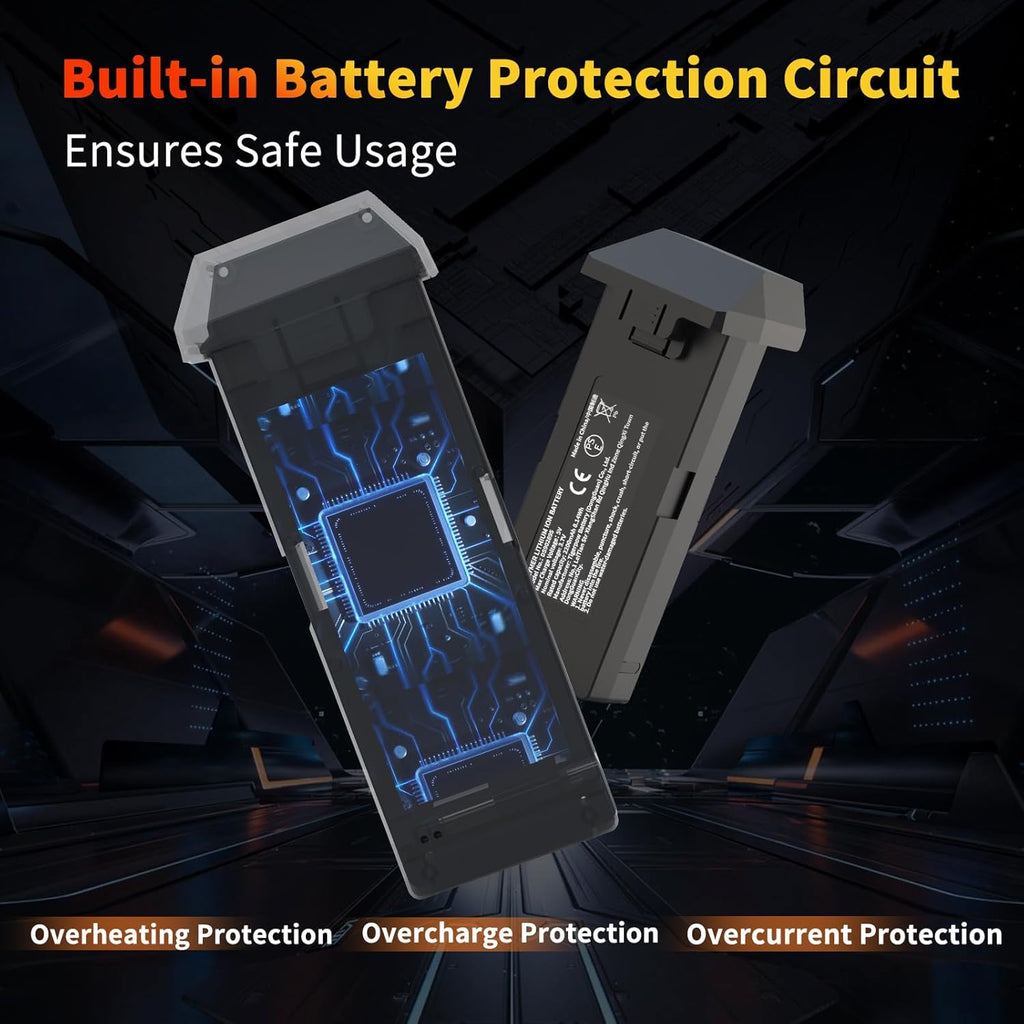 TL16LCD Drone Battery 3.7V 2200mAh Rechargeable Li-ion with USB Cable 1PC