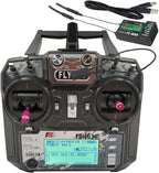 FS-i6X RC Transmitter and Receiver FS-iA6B iBus 10 Channel or PWM 6CH 2.4GHz Fly AFHDS2A Sky Radio Control System for FPV Drone Multirotor, Fixed-Wing, RC Car, RC Boat (Mode-2)