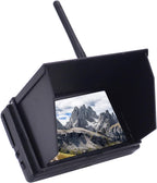 Readytosky 4.3 FPV Monitor 48CH 480 x 272 LCD Reciever Monitor Auto Search with OSD Built-in Battery+Sunshade Hood for FPV Drone Quadcopter