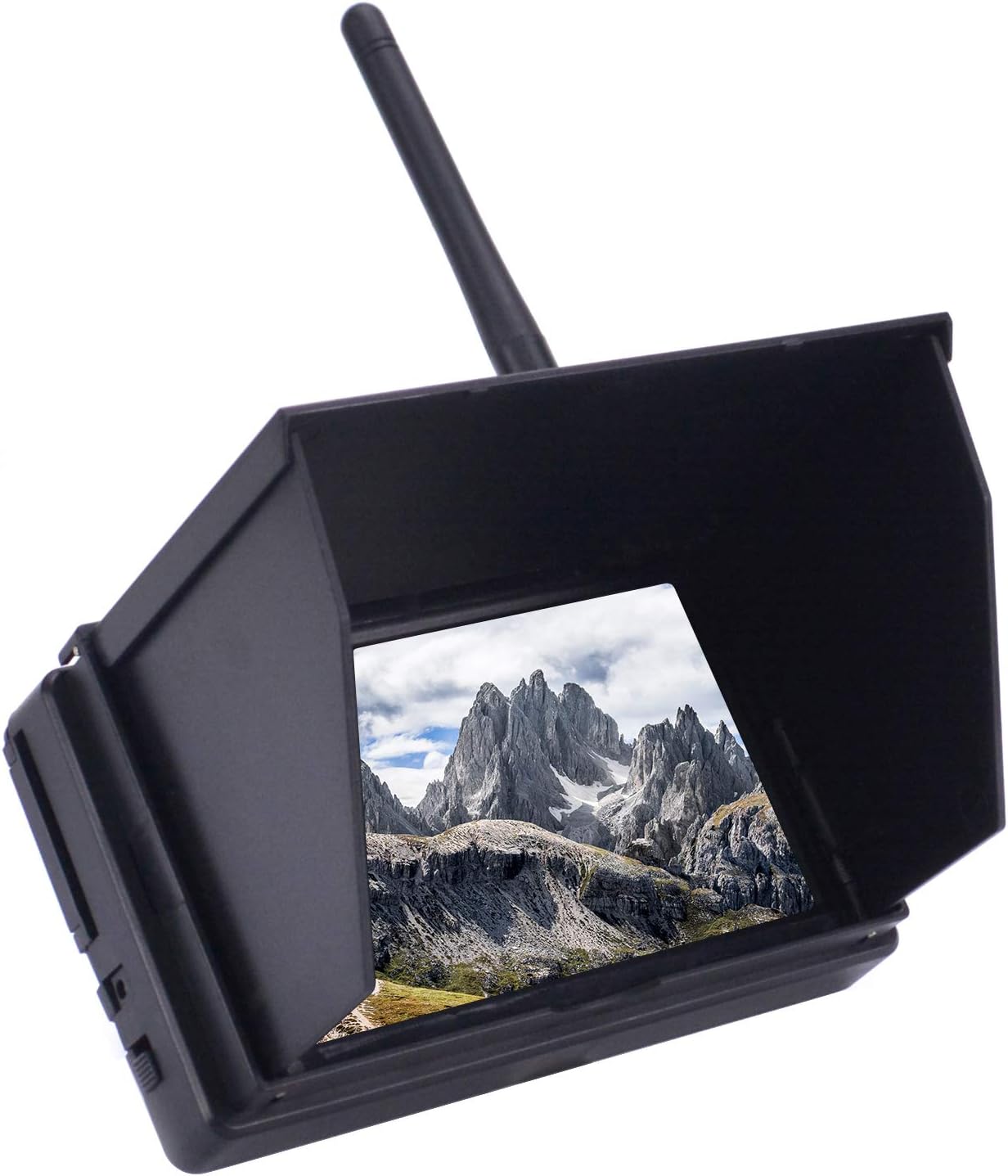 Readytosky 4.3 FPV Monitor 48CH 480 x 272 LCD Reciever Monitor Auto Search with OSD Built-in Battery+Sunshade Hood for FPV Drone Quadcopter