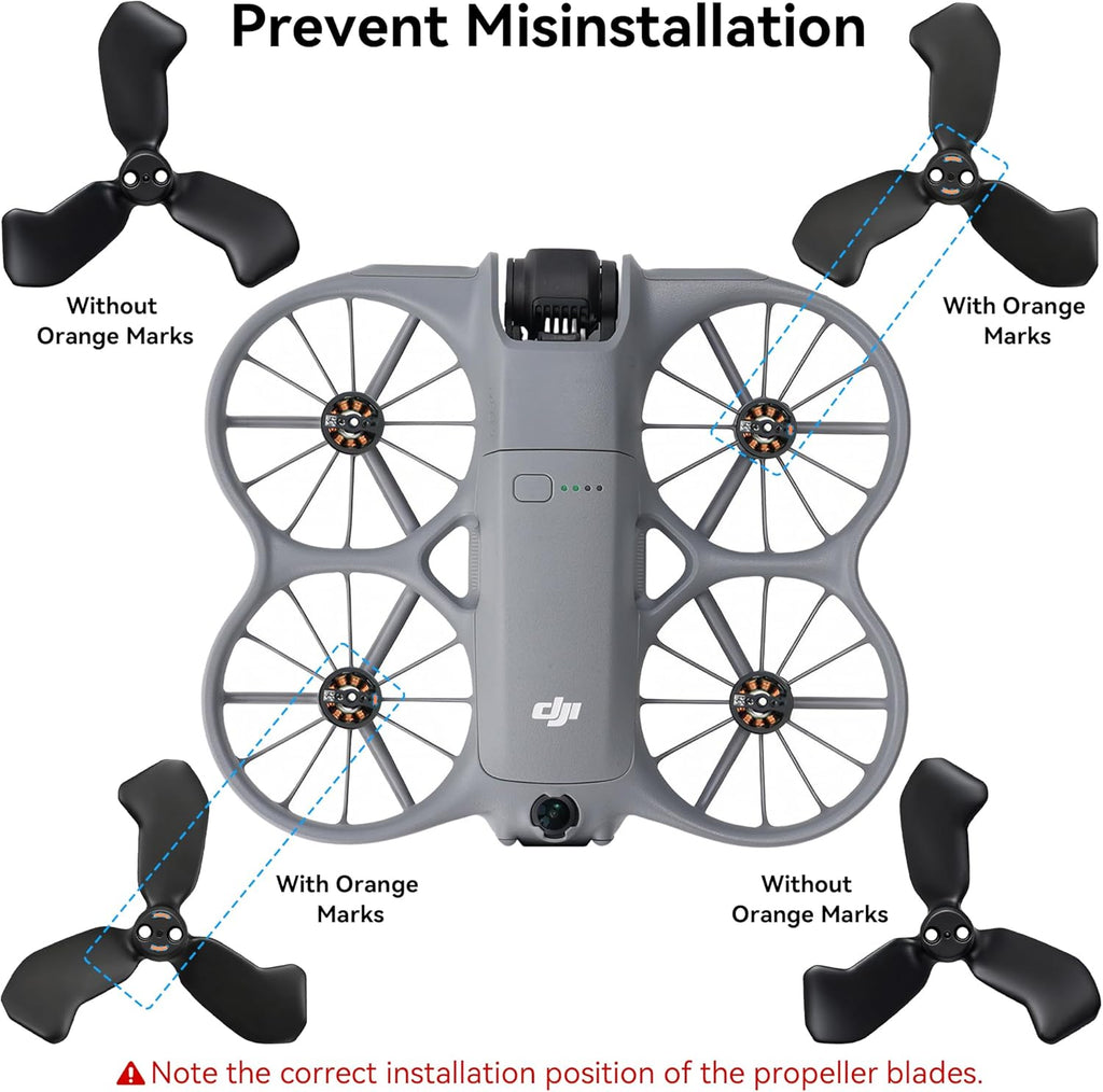 Propellers for DJI Neo 2 Blades - 8PCS Props Quick Replacement Spare Part Low Noise Wings for DJI Neo 2 Drones Accessories