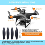 Universal 58mm/2.28In Drone Propellers for S162¡¢S116¡¢S112¡¢XK5¡¢SG108¡¢L108¡¢S3¡¢S9¡¢M8¡¢RG101¡¢A13¡¢S1S¡¢K918 Models - Replacement Drone Accessories with Stable and Low-Noise Operation 16-Pack (Black)