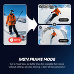 Insta360 X5 No Drone No Problem Bundle- Waterproof 8K 360¡ã Action Camera, Leading Low Light, Invisible Selfie Stick Effect, Rugged and Replaceable Lens, 3-Hour Battery, Built-in Wind Guard