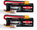 HOOVO 3S 11.1V 2200mAh 50C Lipo Battery with XT60 Connector for RC Helicopter Airplane Quadcopter UAV Drone FPV (2 Pack)