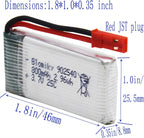 Blomiky 5 Pack 3.7V 800mAh 25C Rechargeable Li-po JST Plug Batteries and 4 in 1 Board Fit for MJX X300C X400W X600 X800 RC Quadcopter Drone / 3.7V 800mAh JST *5