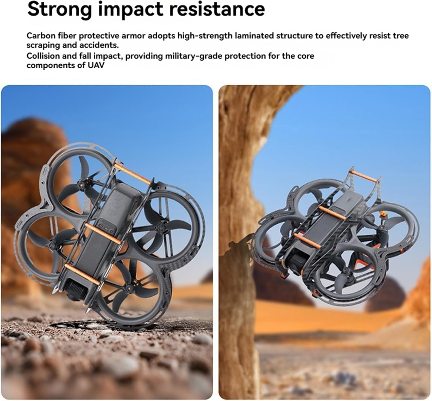 Carbon Fiber Crash Armor Protective Frame for DJI Avata 2, Anti-collision Bumper Protection Guard Compatible with DJI Avata2 Drone Accessories