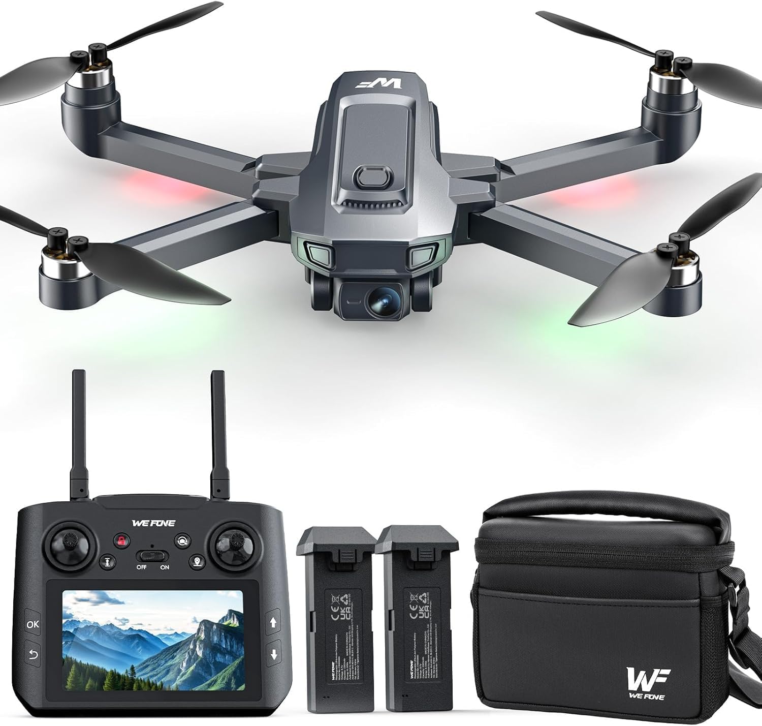 WeFone Intelligent Modular Drone Battery for WF33 and WF30 Drone, 20-Minute Flight Time, 4K Camera Support, High-Capacity Rechargeable LiPo Battery Pack