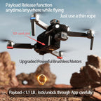 Bingchat 2026Upgraded Tablet Remote Professional Drones with Camera for Adults 4K HD, 360¡ãObstacle Avoidance, Anti-shake 3 Axis Gimbal, Payload Release, Up to 5 Miles Range, 84 Minutes Two Batteries, High Wind Resistance, Rainproof, Time-lapse, Follow Me