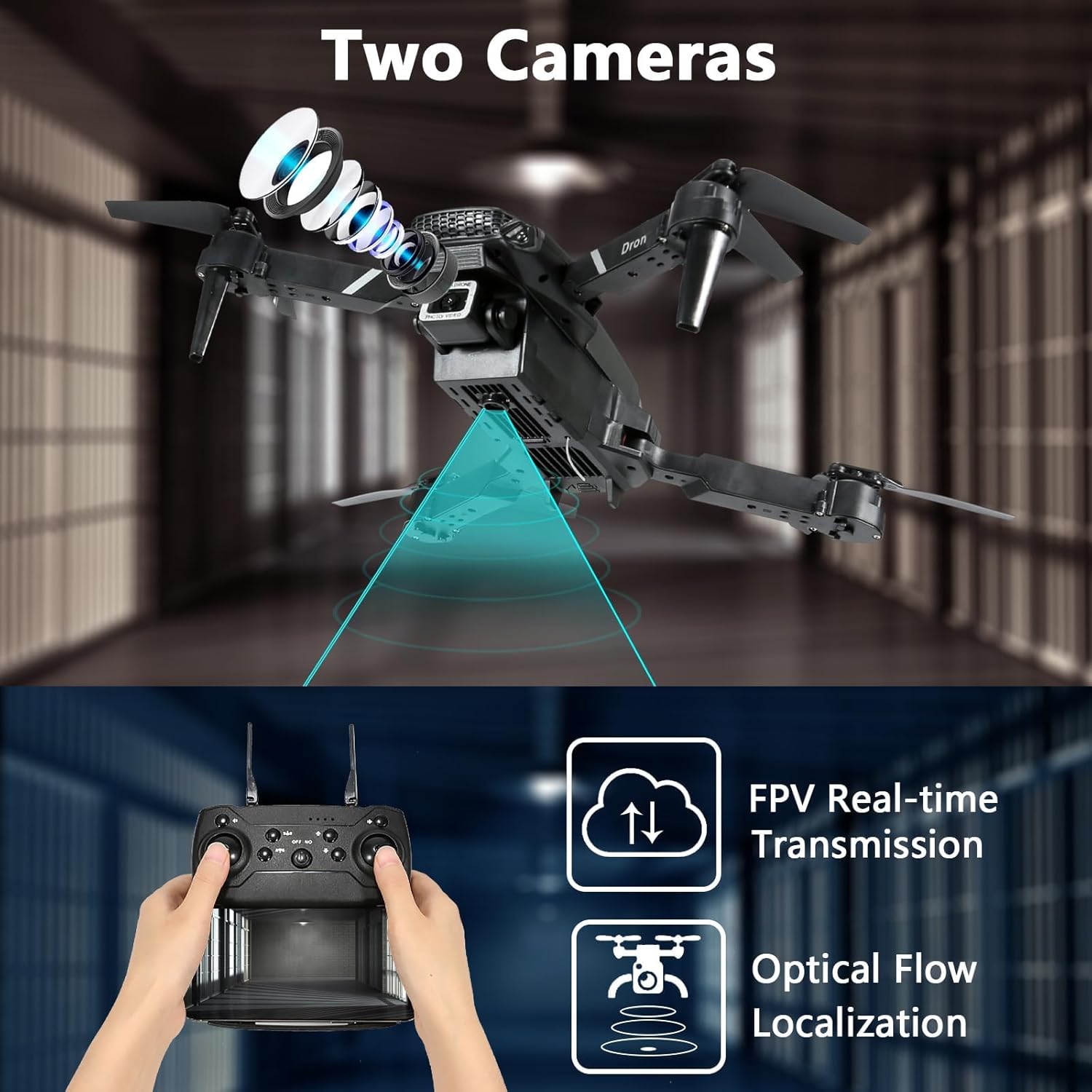 FLYVISTA Mini Drone with Camera for Adults Kids, 1080P WiFi FPV Camera Drone with 3 Batteries, One-Click Take Off/Landing, Altitude Hold, Headless Mode, 360¡ã Flips, 3-Gear Speeds, Emergency Stop, Carrying Case, Toys Gifts for Kids and Adults Beginner