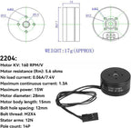 Hapivida Outdoor Brushless Motor 260kv RC Drones Bl Camera Accessory for Gimbal
