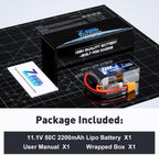Zeee 3S Shorty Pack Lipo Battery 2200mAh 11.1V 50C Battery with XT60 Plug for RC Car Truck Vehicles RC Boat RC Drone Airplane Quadcopter Helicopter FPV RC Hobby Models