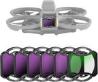 NEEWER Snap On ND&UV Filter Set Compatible with DJI Avata 2, 6 Pack UV & Neutral Density Filters ND8 ND16 ND32 ND64 ND256 Drone Lens Accessories with Ultra Slim Frame & Double Sided Coated HD Glass