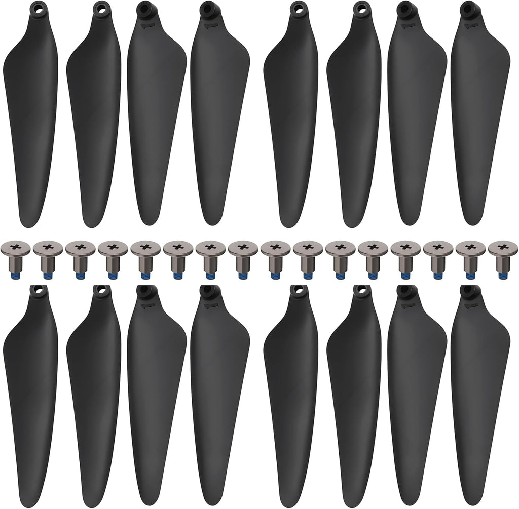16PCS Foldable Replacement Propellers with Screws, Compatible with HS360S Drone, Lightweight Spare Blades Kit.