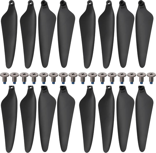 16PCS Foldable Replacement Propellers with Screws, Compatible with HS360S Drone, Lightweight Spare Blades Kit.