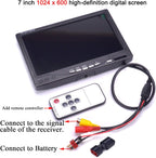RC 7 Inch FPV Monitor 1024x600 IPS LCD Display Screen Monitor with Hood Sun Shield for RC FPV Drone Quadcopter
