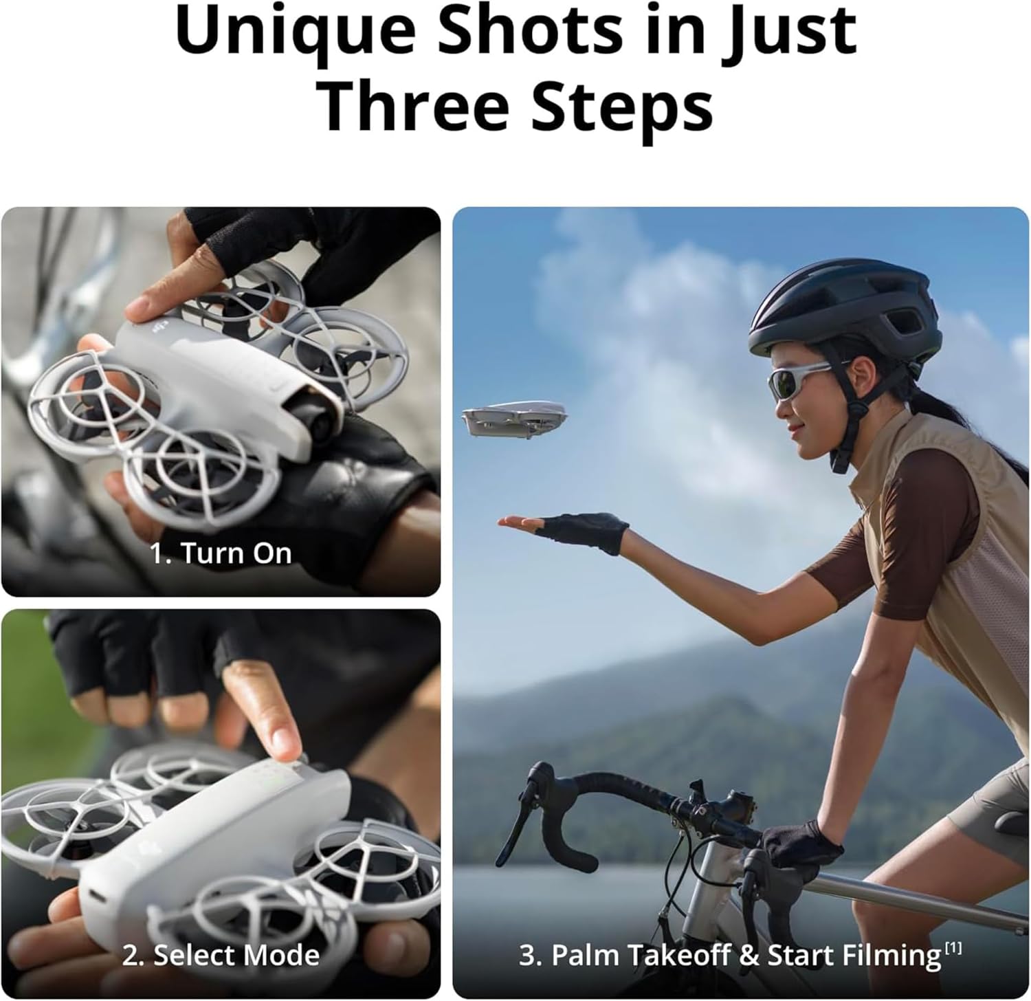 DJI Neo Palm Sized Lightweight Drone with Six Intelligent Shooting Modes with 30 Double-Sided Drone Landing Pad with Carrying Case Bundle (2 Items)