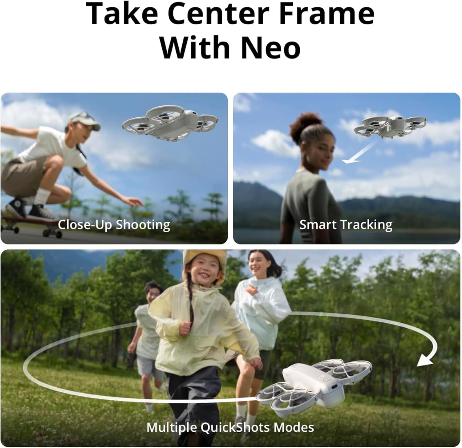 DJI Neo Palm Sized Lightweight Drone with Six Intelligent Shooting Modes, Care Refresh 1-Year Plan and Hard Case for DJI Neo Bundle (3 Items)