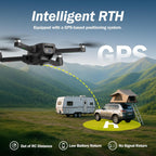 GPS FPV Drone with EIS Camera for Adults, 4.5 Inch LCD Screen on Controller£¬Al Track with Professional GPS£¬Follow Me, Auto Return£¬Easy Fly and Foldable Quadcopter for Beginners£¬Under 249g