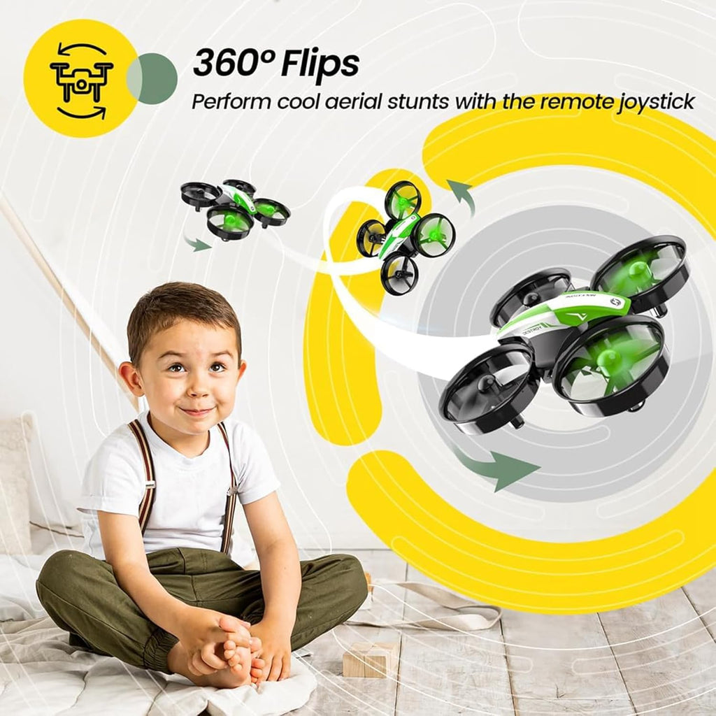 Holy Stone Mini Drone for Kids and Beginners, Indoor Outdoor Quadcopter Plane for Boys Girls with Auto Hover, 3D Flips, 3 Batteries, Headless Mode, Great Easter Gift Toy for Boys and Girls, HS210 Green