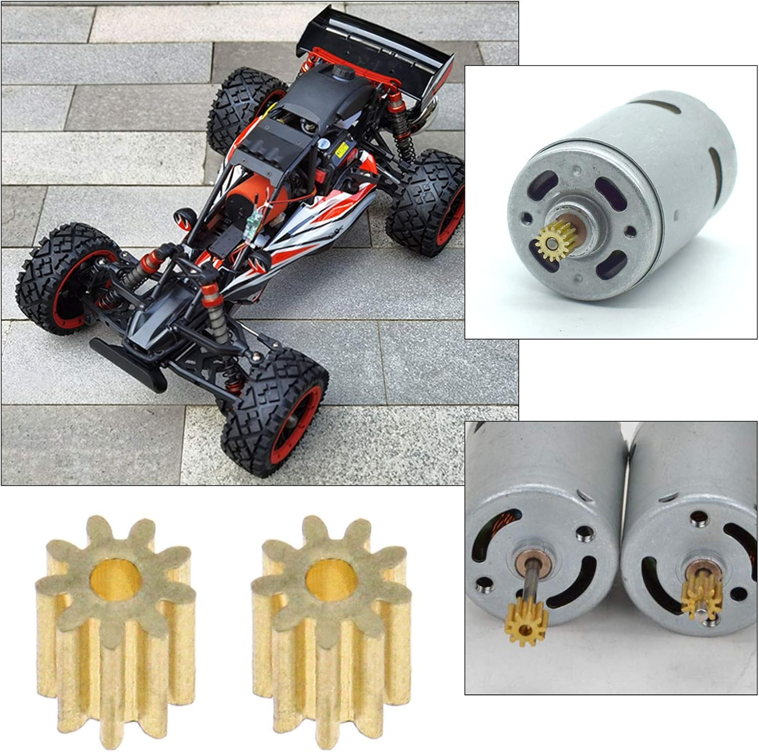 Motor Copper Pinion Gear 9 Teeth 1 5mm Hole Diameter 0 4 Module for Drone Airplane DIY Toy Model Spare Parts Pack of