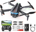 Drone with Camera - Foldable Brushless Motor Drone for Adults/Kids, 1080P HD RC quadcopter. Waypoint Fly, Altitude Hold, One Key Take Off/Landing, Gesture Selfie, 3D Flip, Long Flight Time