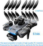 16PCS Universal 70mm/2.76In Foldable Propellers and Screws Replace Parts for S166/S166MAX/S167/S196 RC Quadcopter Blade Parts
