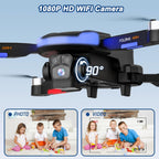 Drone with Camera for Kids, 1080P HD FPV Foldable Drones for Beginners, Brushless Motor Drone with Carrying Case, Long Flight Time, One Key Take Off/Land, Altitude Hold, 360¡ã Flip, Obstacle Avoidance