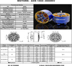 Rcinpower Aos Supernova 1404 4000kv 3S-4S Brushless Motor 2.5-inch and 3-inch Flower Fly Racing FPV Brushless Motor