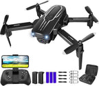 Mini Drone with Camera for Adults Kids - 1080P HD FPV Camera Drones with 90¡ã Adjustable Lens, Gestures Selfie, One Key Start, 360¡ã Flips, Toys Gifts RC Quadcopter for Boys Girls with 2 Batteries