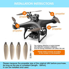 Universal 58mm/2.28In Drone Propellers for E88¡¢E25¡¢K911¡¢S115¡¢S119¡¢A17¡¢S132¡¢F167¡¢X28¡¢X26¡¢L106 Models - Replacement Drone Accessories with Stable and Low-Noise Operation 16-Pack (Gray)