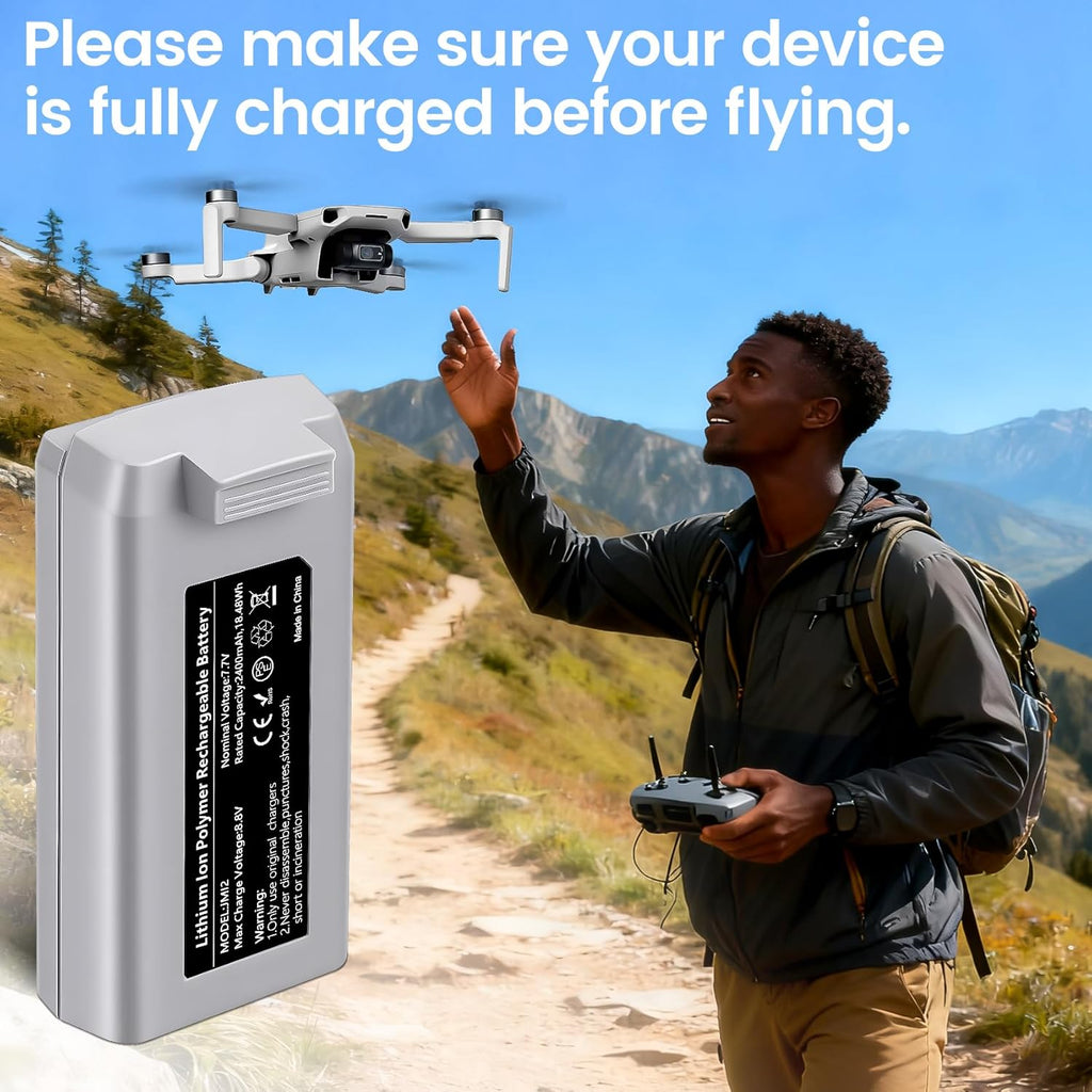 Mini 2 Series/4K Battery 2-Packs 2400mAh Capacity Intelligent Drone Replacement Battery Maximum Flight time 31 Minutes Compatible with DJI Mini 4K/2/SE/2 SE Drones