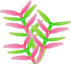 16pcs Fpv Drone Props Propeller: HQProp Ethix S3 Watermelon 5x3.1x3 Tri-Blade 5 Inch Props for 4S 6S FPV Freestyle Racing,8xCW 8xCCW