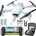 Oddire Drone with Camera - Drones for Adults with 2 Batteries, Carrying Case, 1080P HD Foldable Drone with Stable Hover, Trajectory Flight, Gravity Control, One Key Take Off/Land, 3D Flip, Toys