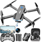 Drone with Camera 1080P HD FPV Foldable Drone for Adults and Beginners, RC Quadcopter with Gravity Control, One Key Take Off/Land, Optical Flow Positioning, 360¡ã Flip, 3 Speed Mode, Waypoint Fly Grey