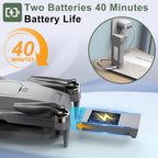 PRO Drone with Camera for Adults 4K,Brushless Motors Drone for Kids Beginners,40mins Flight Time with 2 Batteries,FPV Foldable RC Quadcopter,Toys Gifts for Teen Boys Girls, Beginner£¨Grey£©