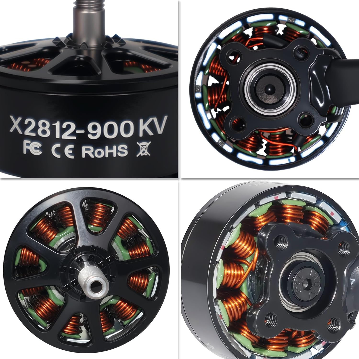 DYS 4pcs X2812 900KV Drone Brushless Motor,6S FPV Motor for 7,8Inch FPV Drone Frame Racing Power Motor,FPV Drone Motor, Quadcopter Motor,Multirotor Drone Motors