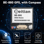 BE-880 GPS Module U8 with Flash Light and Compass High Performance GNSS Module for Drone Tracking Ar duino Development Board Mini FPV Case Portable IoT Devices Low Power Consumption Advanced Features