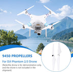 Tbest for DJI Phantom 3 Propellers,8Pcs/Set CW CCW Self Locking Propeller Quadcopter Blade 9450 Low Noise Propellers Replacement Part for 1/2/3/3PRO Standard Drone Blades,Drone Accessories