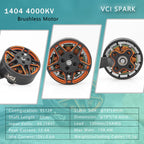 MEIVIFPV 4pcs VCI 1404 4000KV FPV Brushless Motor 4S for FPV Toothpick Racing Drone