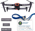 FAA Drone Identification Bundle - Labels (2 Sets of 3) + FAA UAS Registration ID Card for Hobbyist Pilots + Lanyard and ID Card Holder - for All EVO Drones