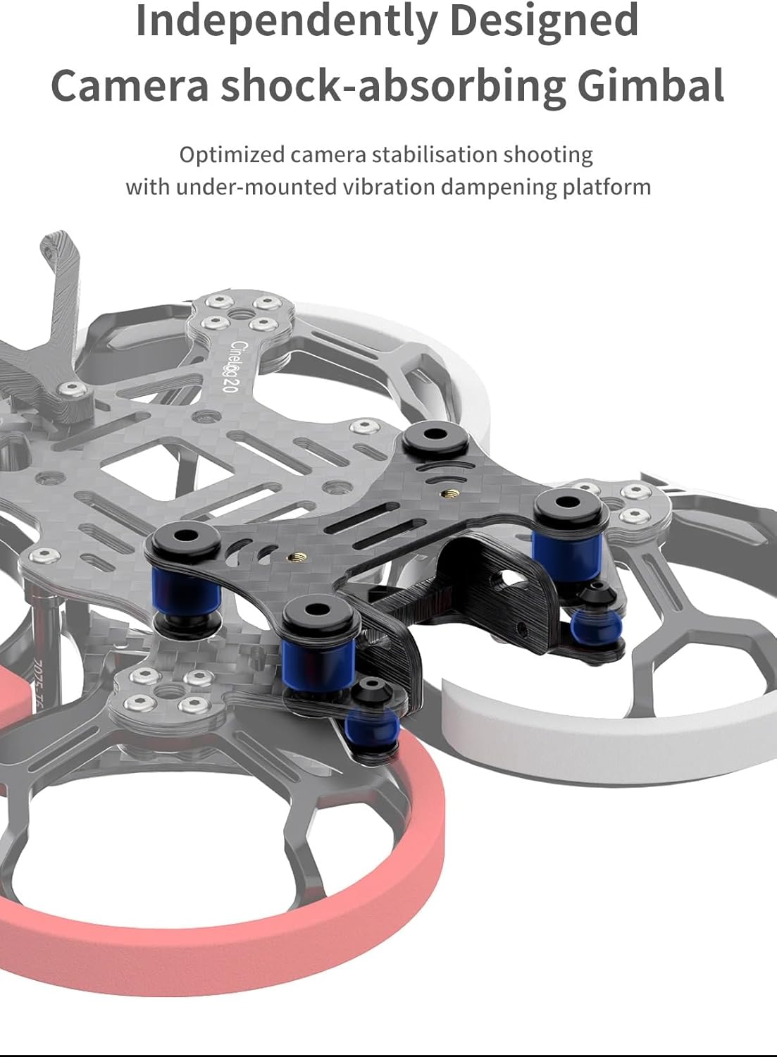 GEP-CL20 CineLog 20 Carbon Fiber Frame Kit 2inch 100mm Wheelbase With Propeller Guard for Indoor Scene Quadcopter Drones (1PC GEP-CL20)