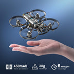 R8 ELRS Brushless Whoop Quadcopter, Ultralight 1S 80mm Micro FPV Drone BNF with 6 Port Battery Charger,2 Batteries Fly12 Mins for FPV Freestyle Racing Indoor Outdoor,FOV160¡ã,Matrix G4 5IN1 FC,0802 20000KV Motor