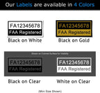 Mavic Air - FAA Drone Identification Bundle - Labels (3 Sets of 3) + FAA UAS Registration ID Card for Hobbyist Pilots + Lanyard and ID Card Holder - Onyx Black Shown
