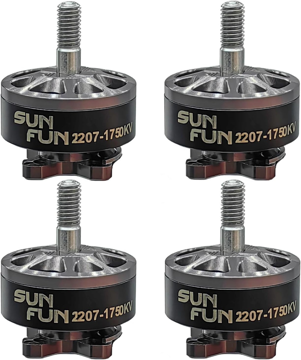 DYS 4PCS SUNFUN 2207 1750KV 6S Drone Motor for FPV Racing Drone Quadcopter 5inch Freestyle Remote Drone (SF2207 1750KV 4PCS)