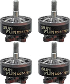 DYS 4PCS SUNFUN 2207 1750KV 6S Drone Motor for FPV Racing Drone Quadcopter 5inch Freestyle Remote Drone (SF2207 1750KV 4PCS)