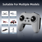 Radiomaster T8L ELRS 2.4GHz Radio Transmitter, 204g Lightweight Screenless Remote Controller with Hall-Effect Gimbals, USB-C Charging & Simulator Compatibility for FPV Drones (Grey)