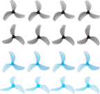 RC Propeller Gemfan 45mm 3-Blade Propeller Props with 1.5mm Shaft Hole for RC FPV Whoop Drone Freestyle Quadcopter 8CW 8CCW(Grey+Blue)