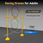 Drone Obstacle Course, DIY Drone Building Kit - Indoor or Outdoor Practice Equipment for RC FPV Racing Drones - Portable Game Loop Gate System for Competitions